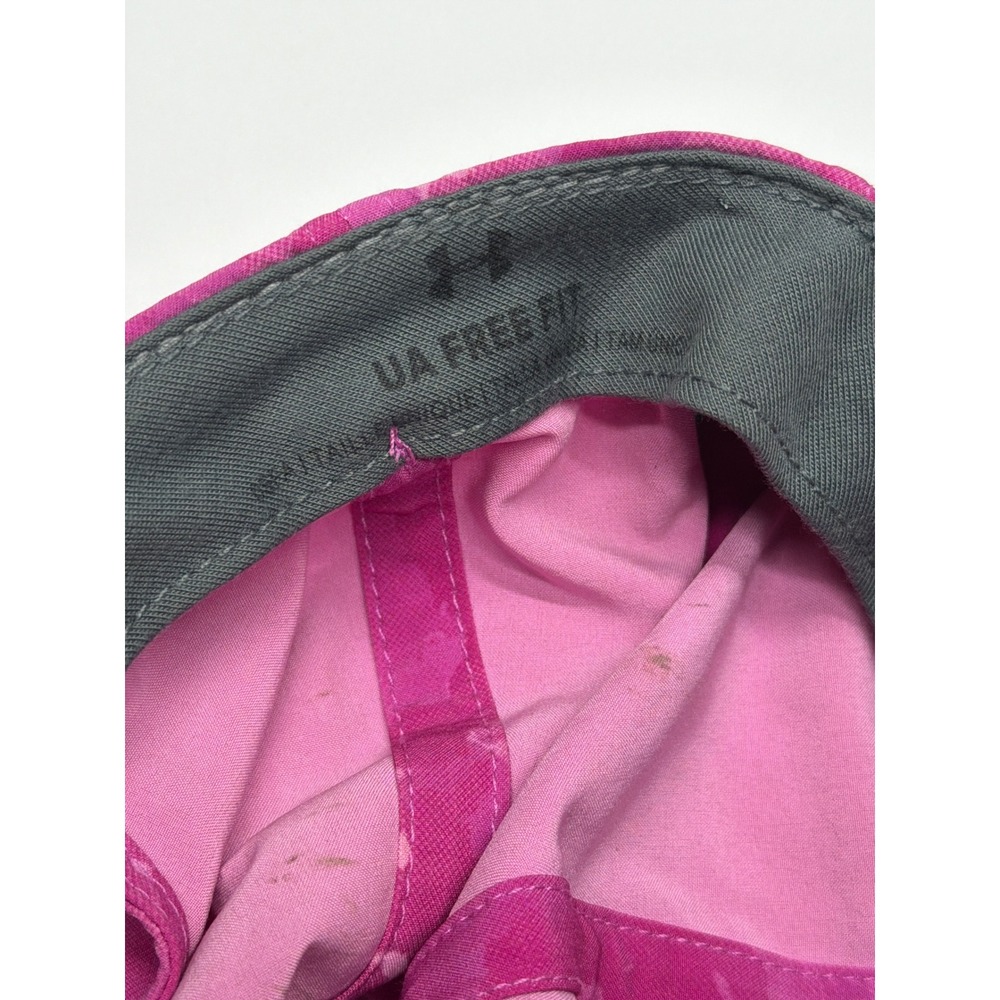 Under Armour Pink Camo UA Free Fit Baseball Cap Youth Adjustable - Picture 5 of 6